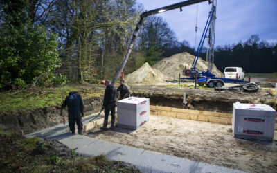 Storten betonfundering boerderij Emst